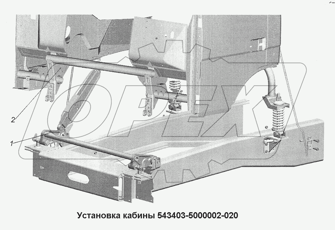 Установка кабины 543403-5000002-020