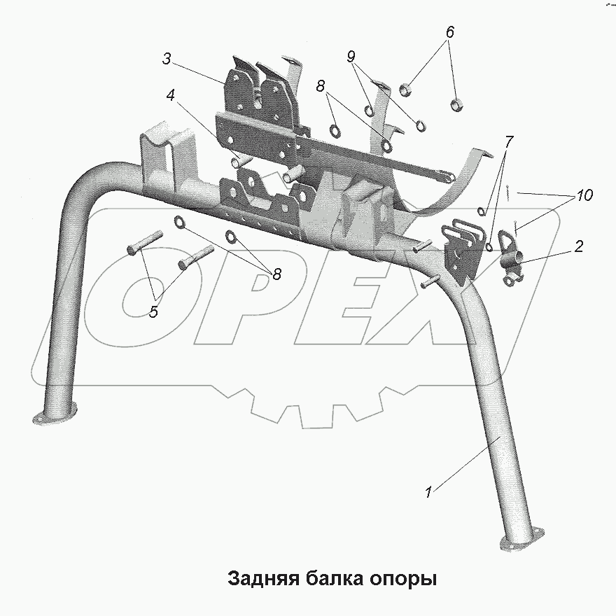Задняя балка опоры