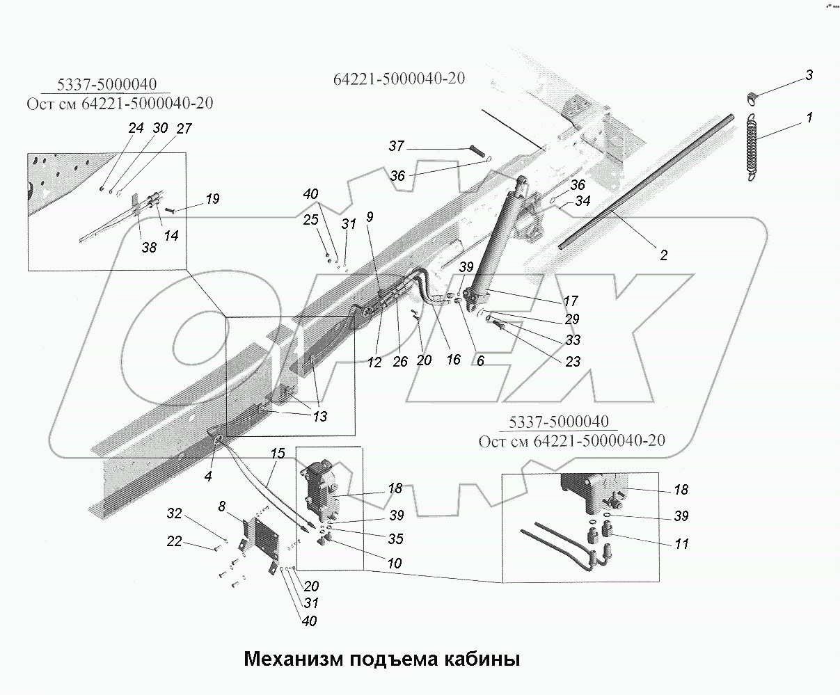 Механизм подъема кабины
