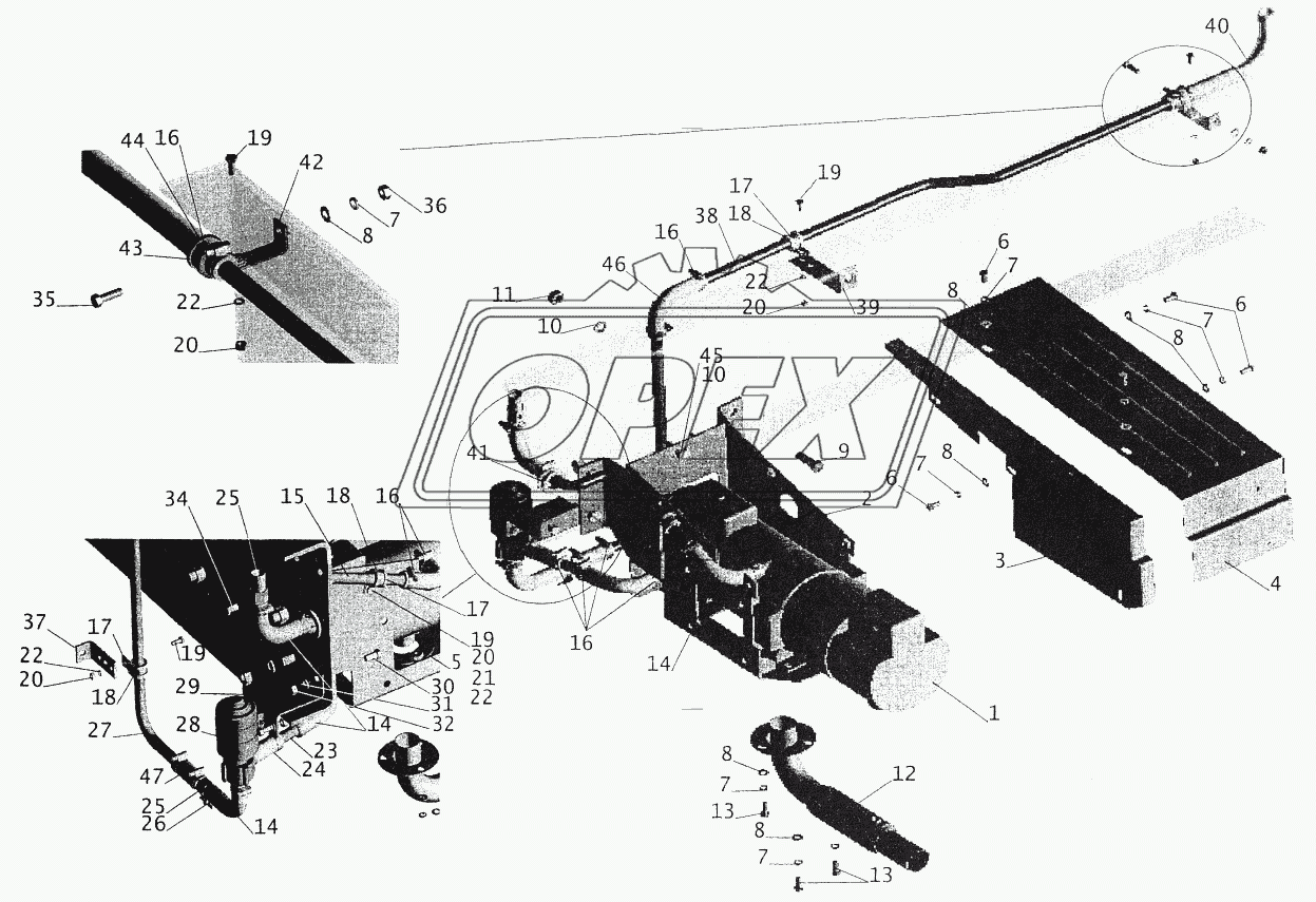 Установка подогревателя 64302-1015001-030