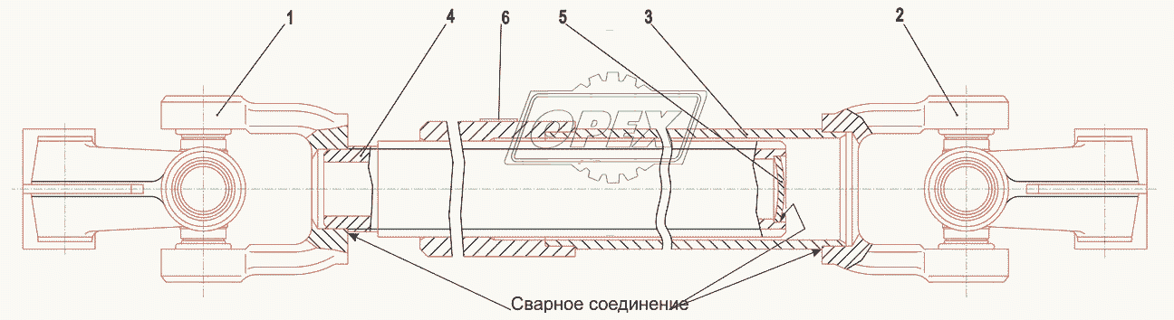 Вал нижний 5440-3444050