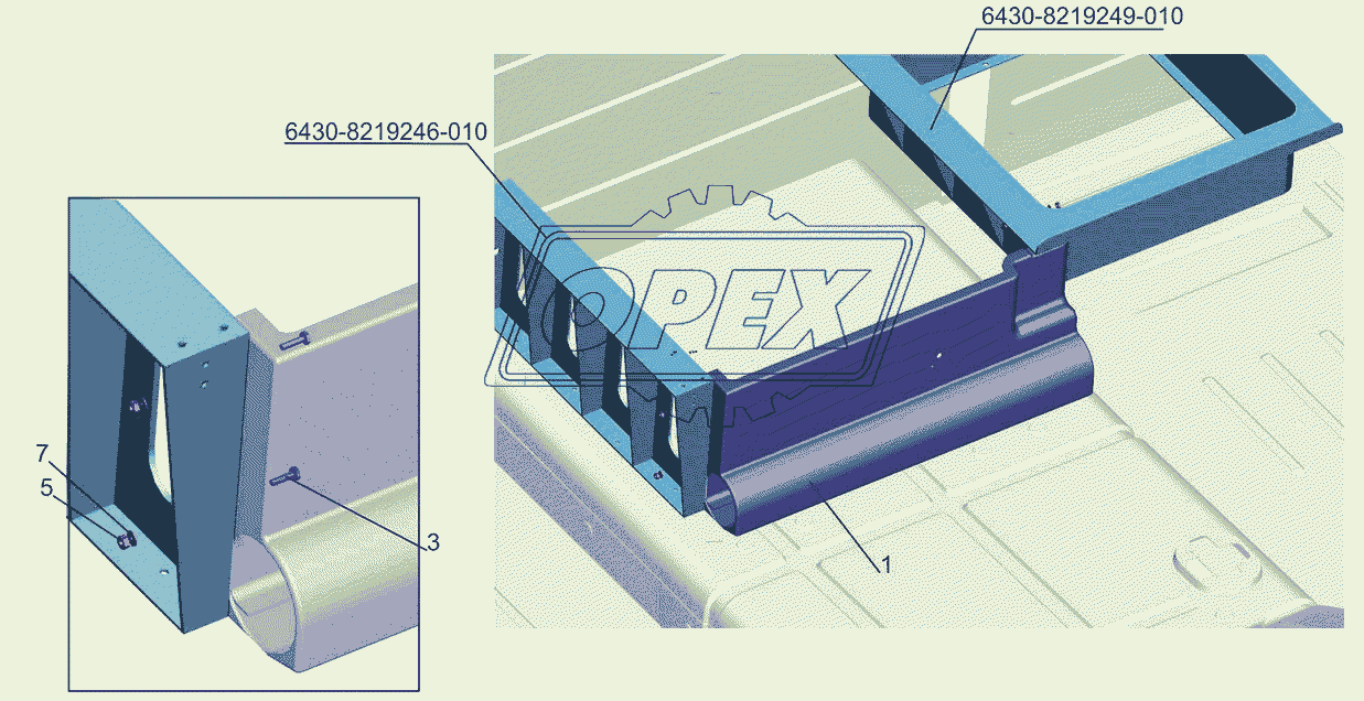 Установка стенки 6430-8200041