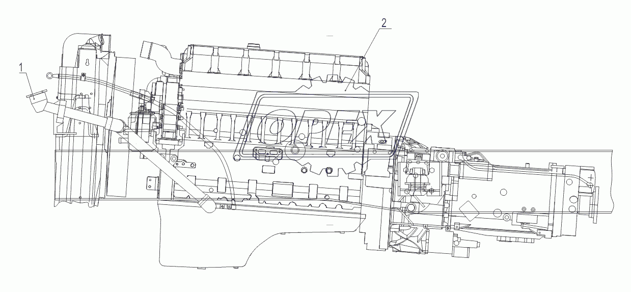 Установка силового агрегата 5440B9-1000000