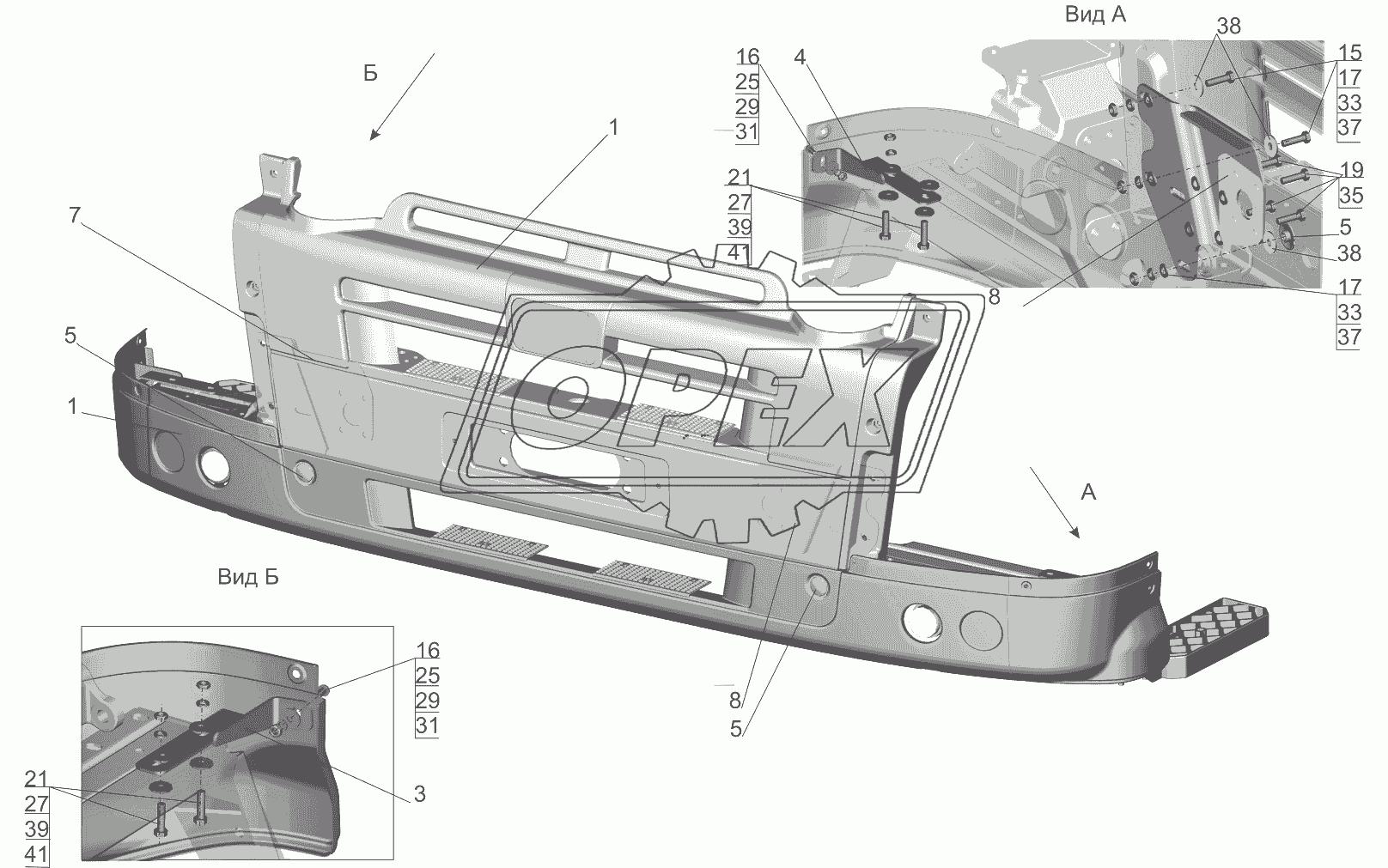 Установка переднего бампера 643019-2800003-050