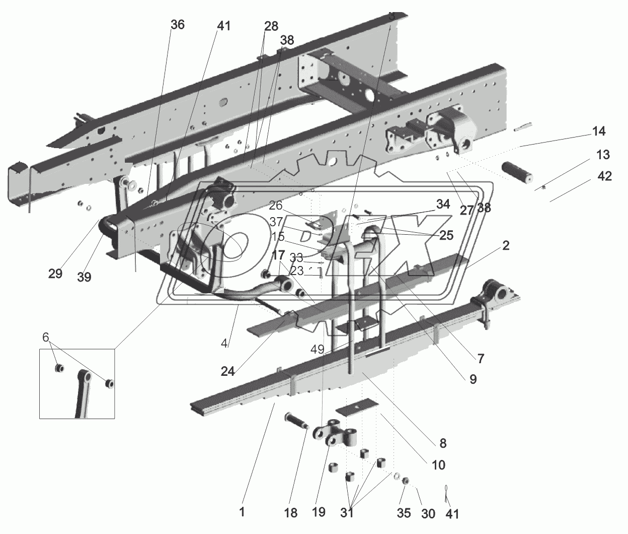 Установка подвески задней 5440-2900002-013