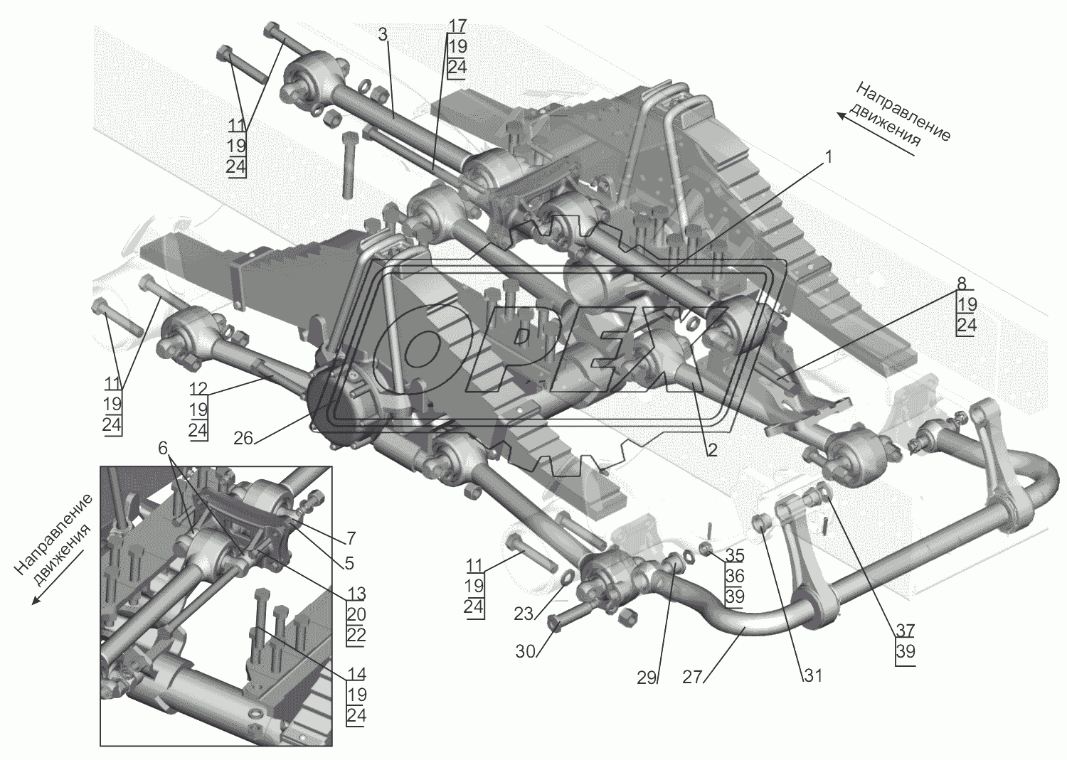 Установка подвески задней 6430A9-2900002-000