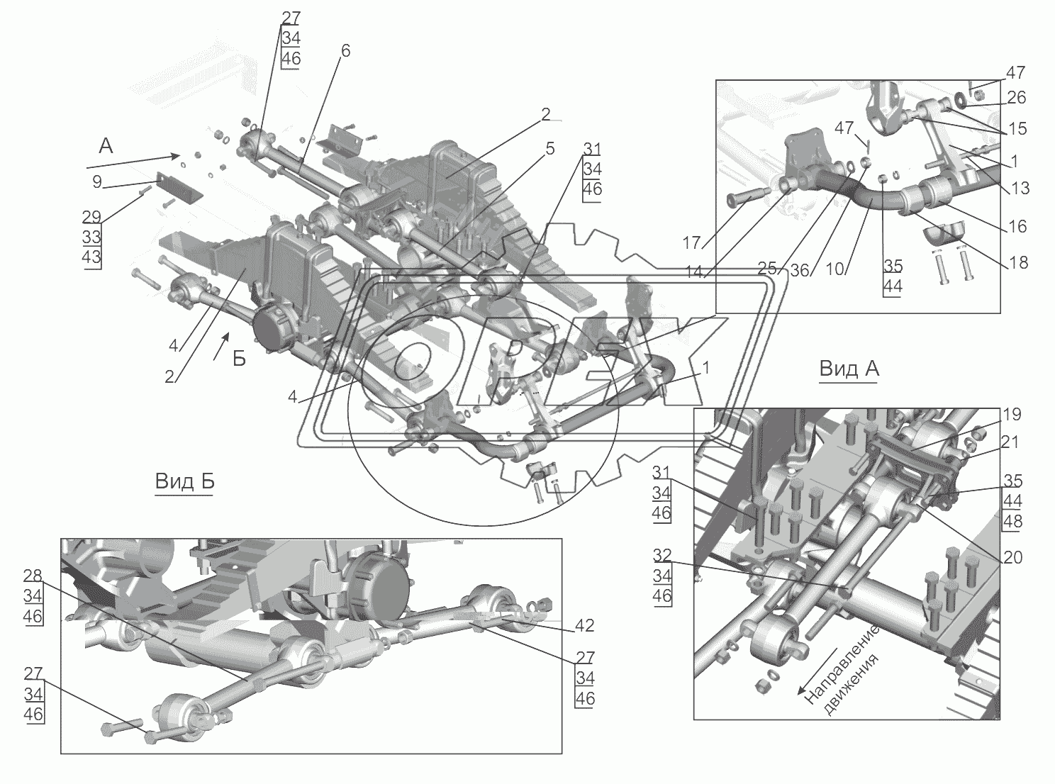 Установка подвески задней 6501A8-2900002