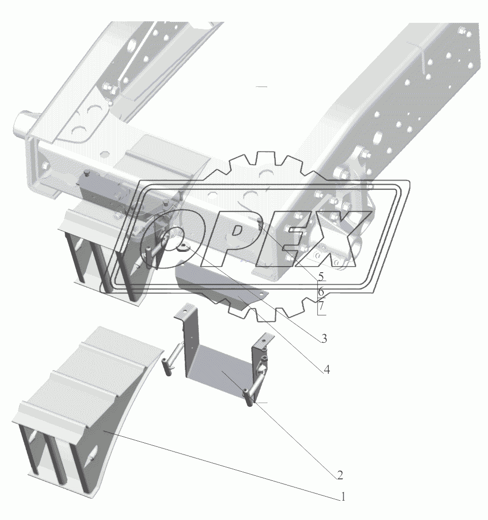 Установка противооткатных упоров 643018-3900037