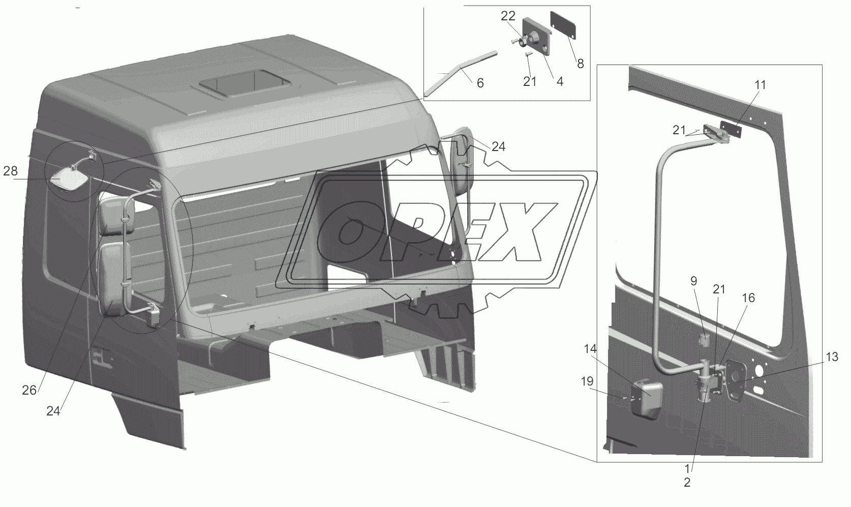 Установка зеркал 6430-8200005