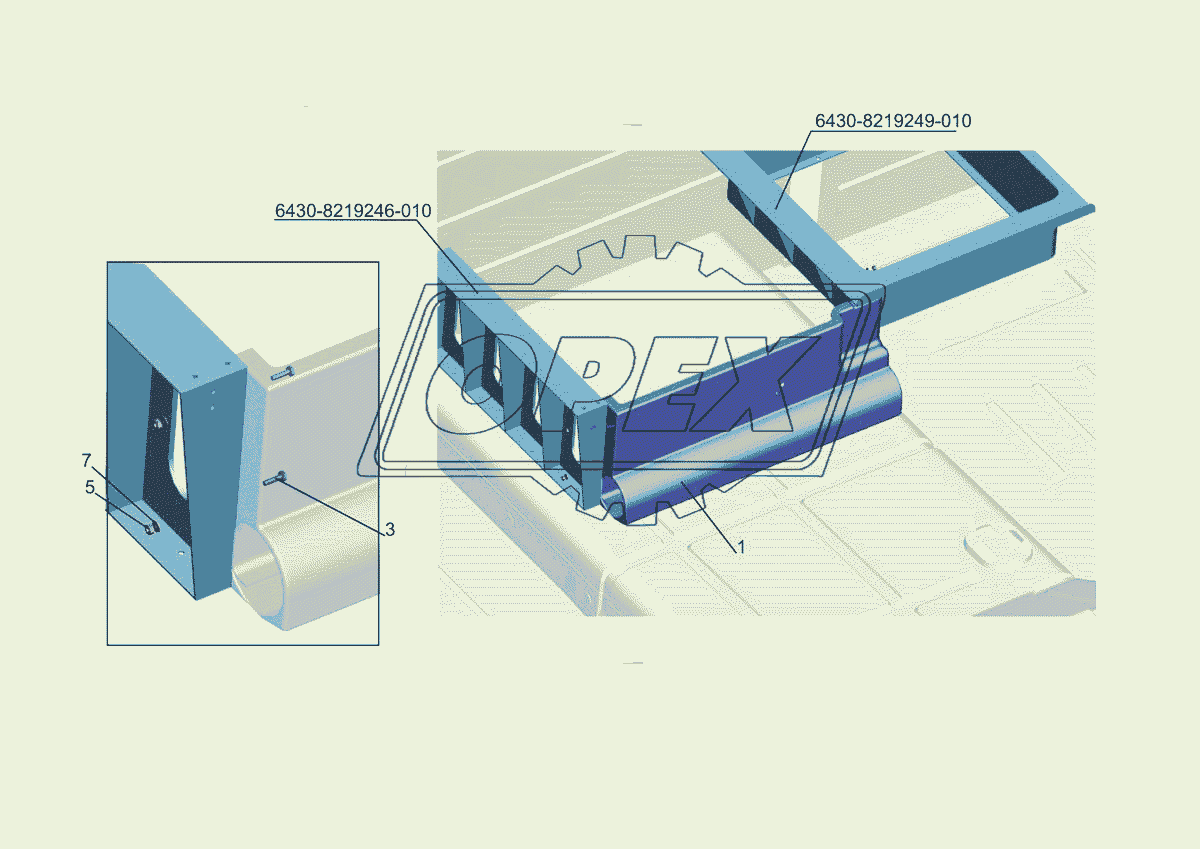 Установка стенки 6430-8200041