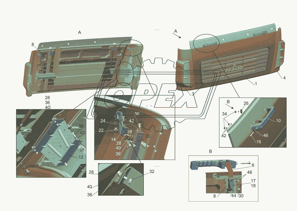 Установка щитков	6432-8400014-000