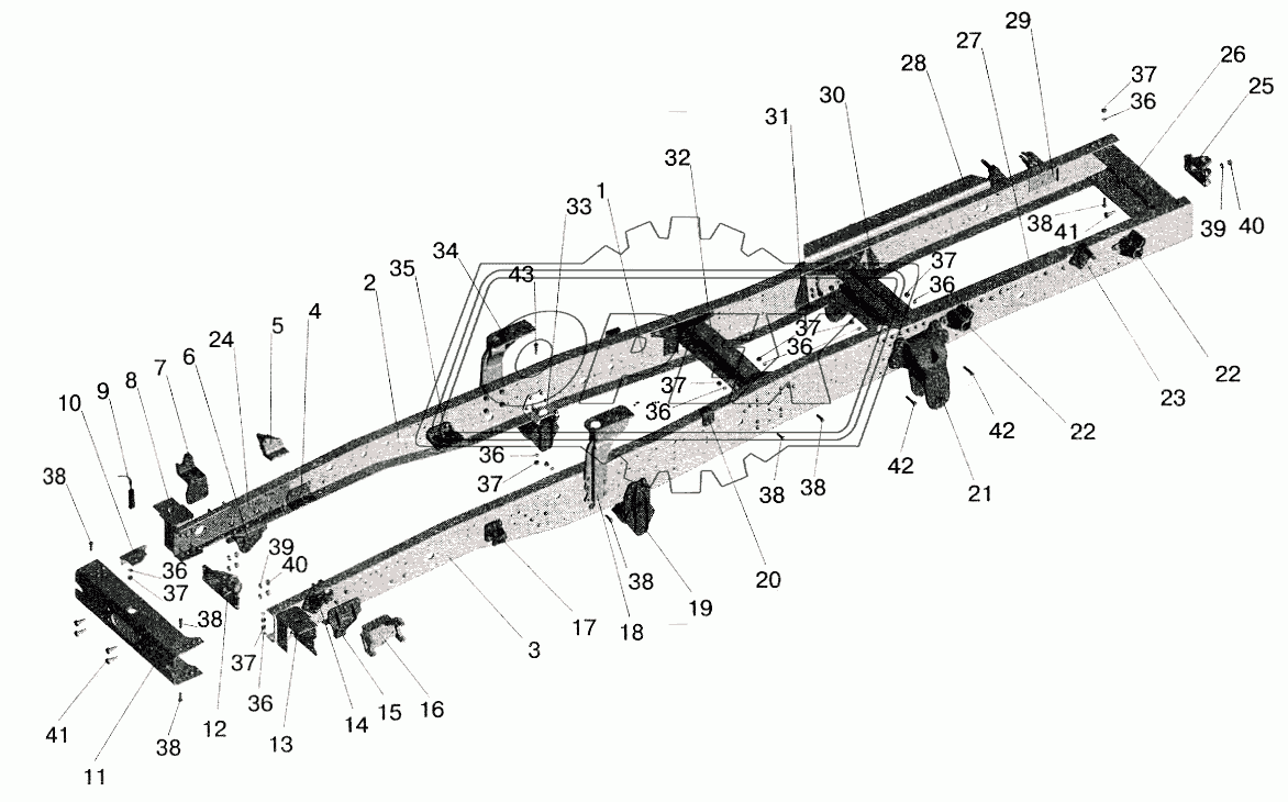 Рама 543205, 543208-пневмоподвеска