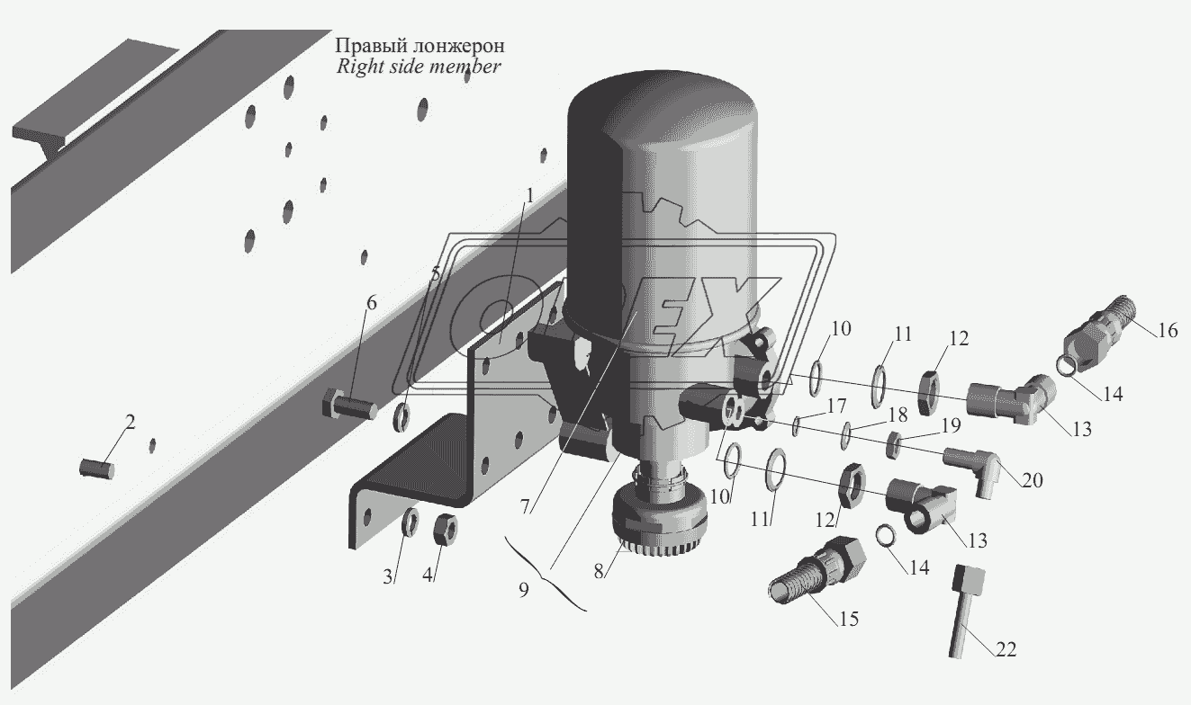 Установка осушителя воздуха 650108-3536004