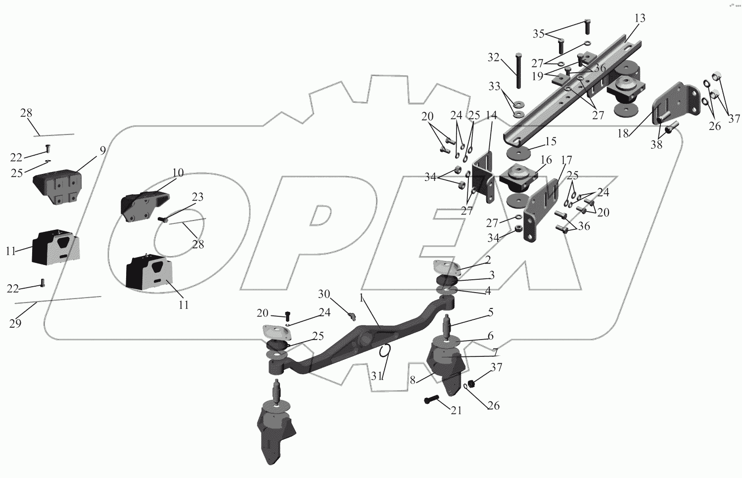 Крепление двигателя 630308-1001002, 551608-1001002