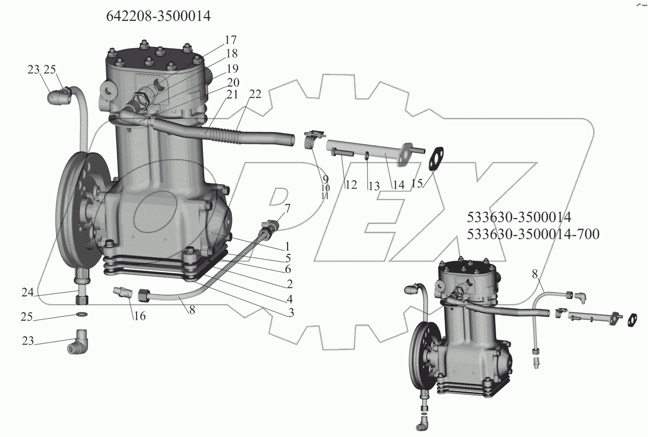 Установка пневмокомпрессора