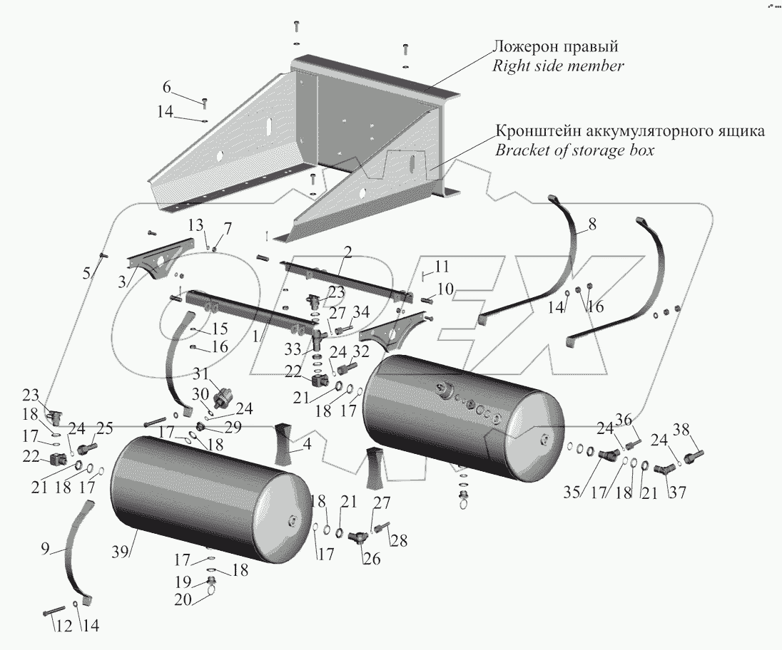 Установка ресиверов 630300-3513004