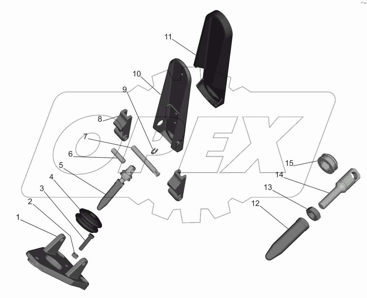 Педаль привода тормозного крана
