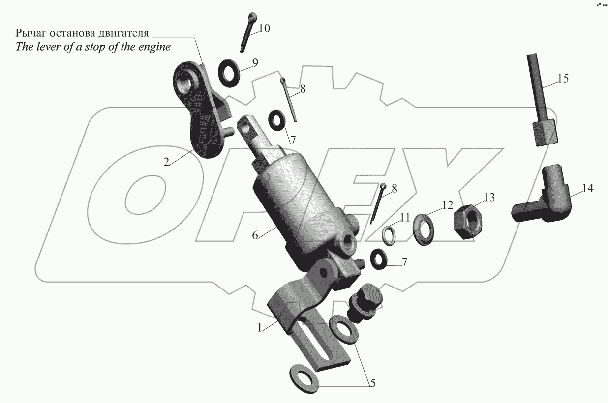 Цилиндр останова двигателя 642208-3570004