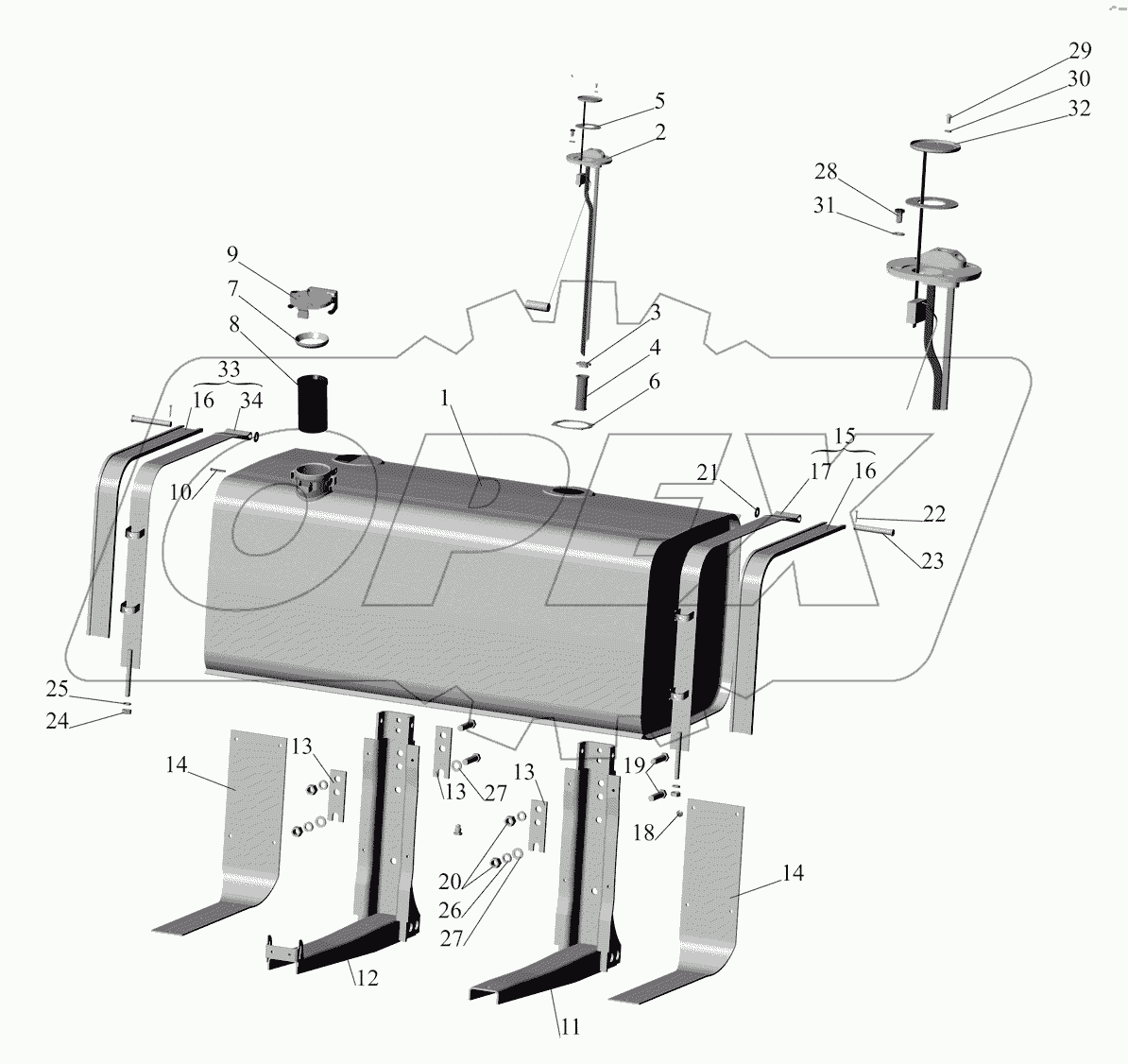 Крепление топливного бака 630305-1101002