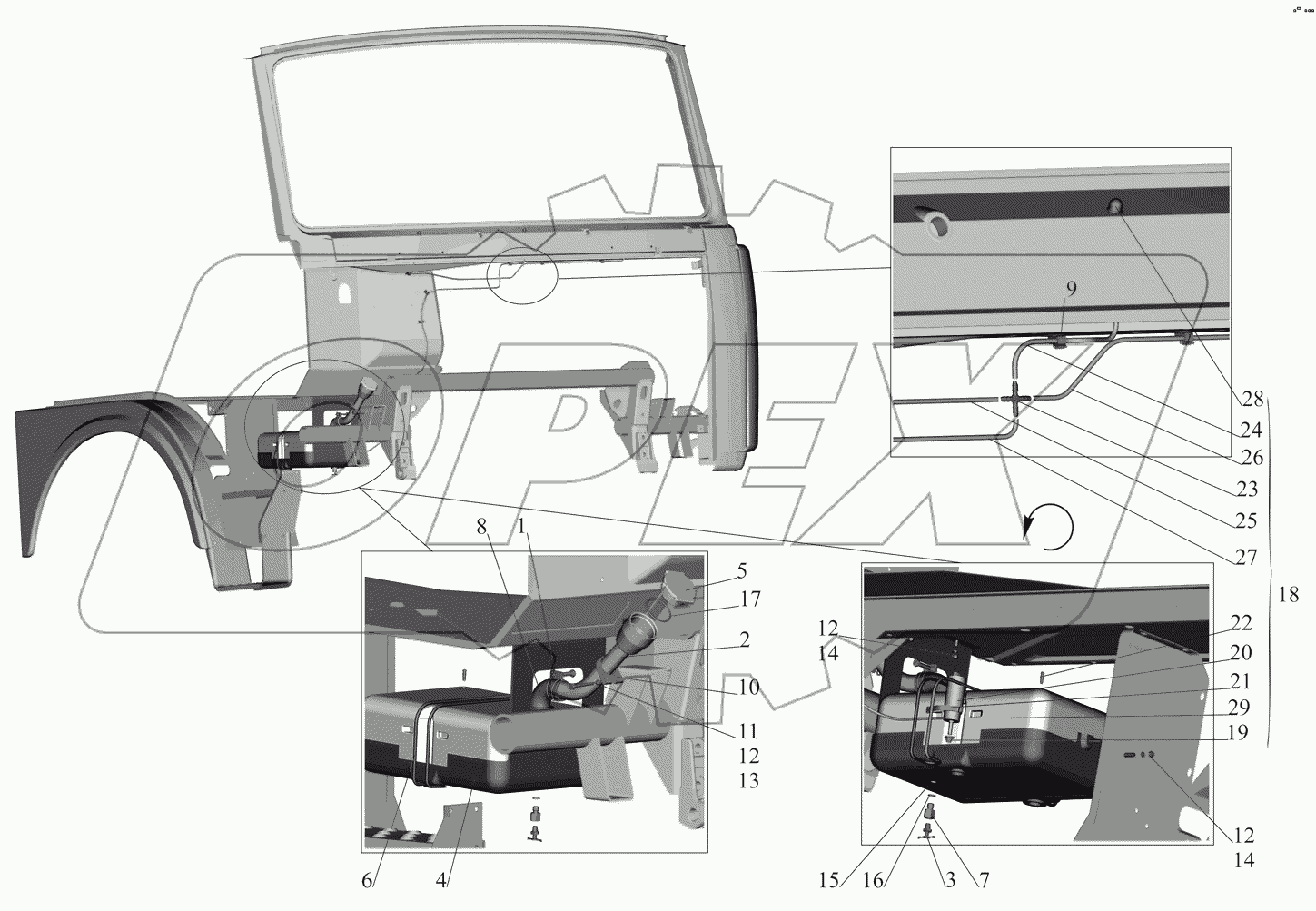 Установка омывателя