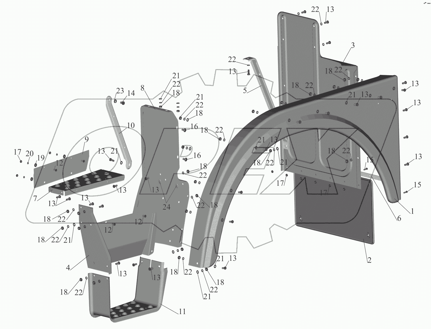 Установка оперения на большую кабину
