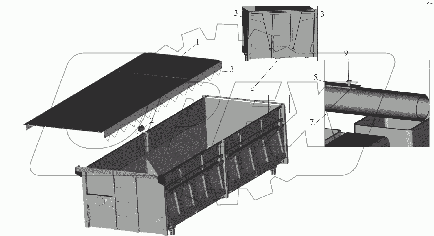 Установка тента 551608-8500004