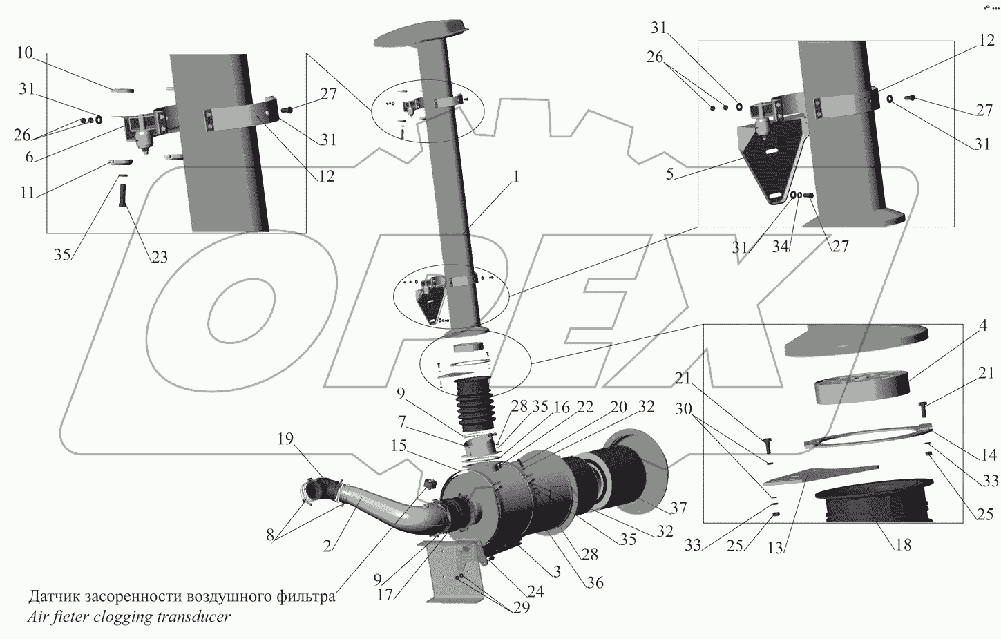 Крепление воздушного фильтра 630308-1109002