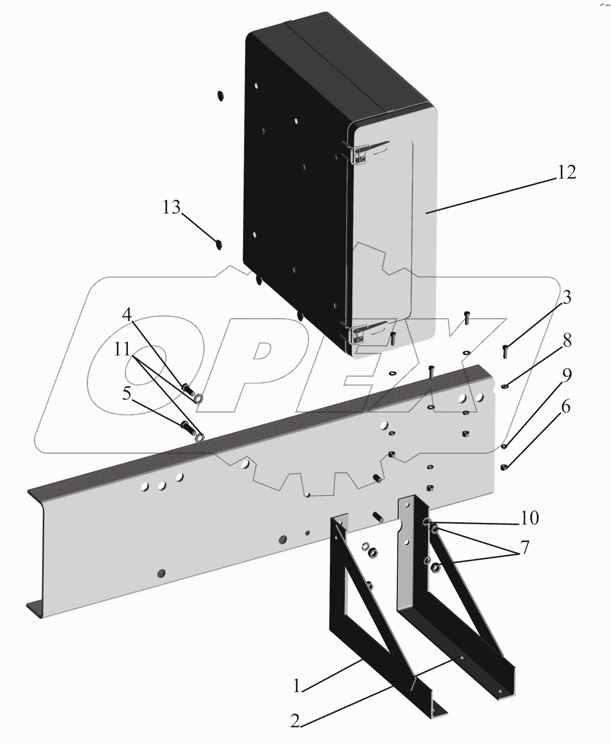 Установка инструментального ящика 551608-8500009