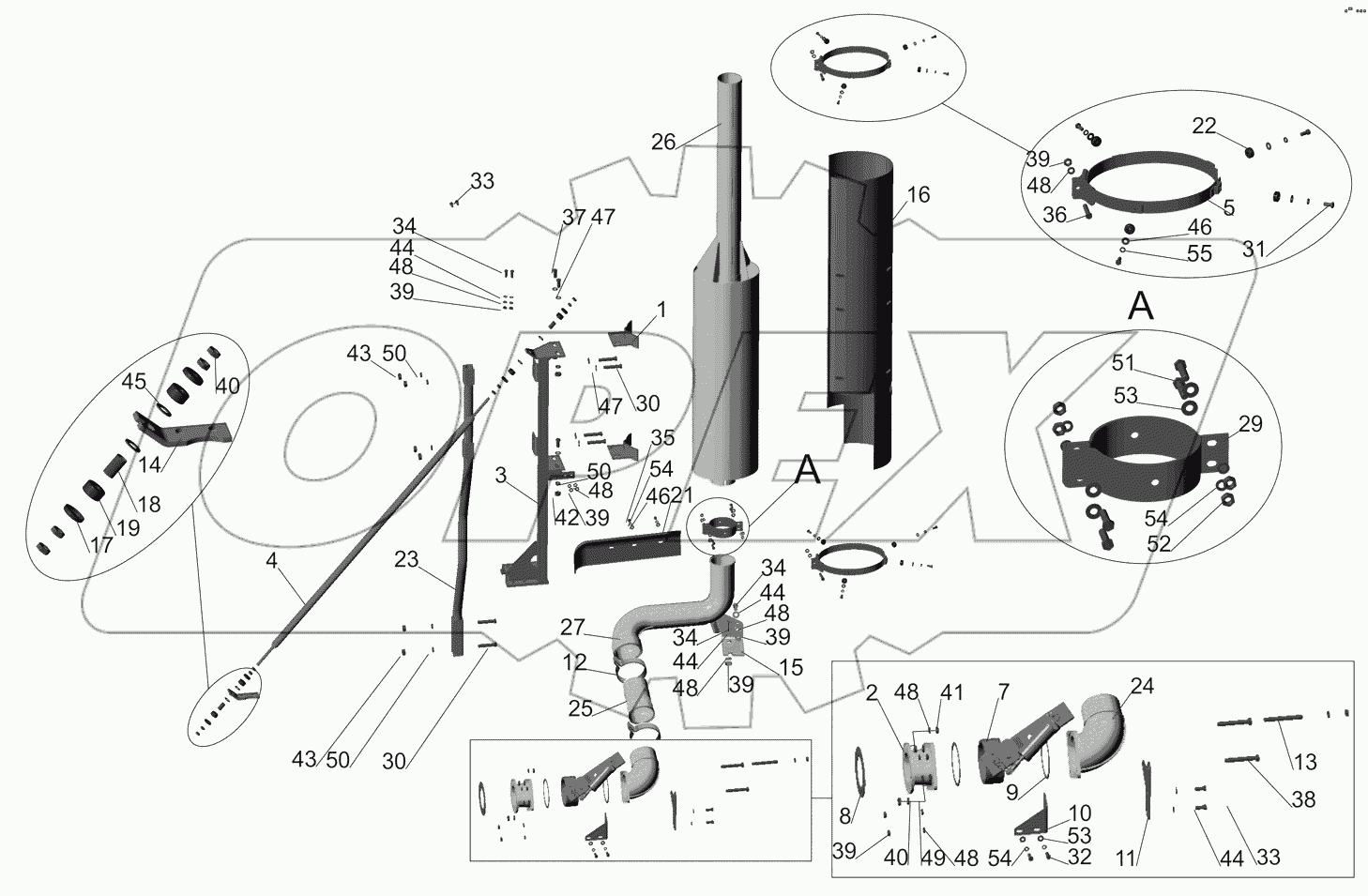 Установка системы выпуска 551608-1200001