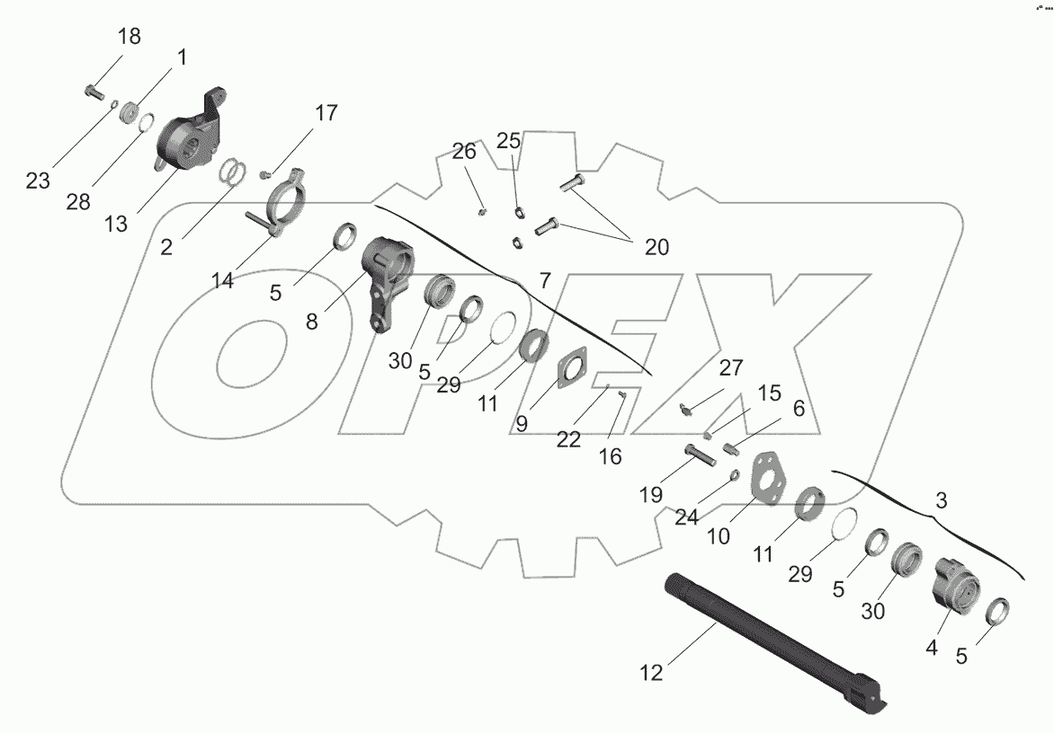 Привод тормозного механизма заднего моста