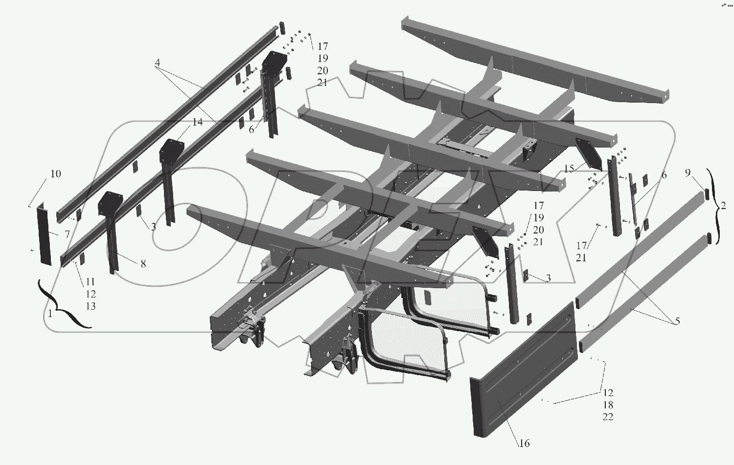 Установка бокового ограждения 630305-2800040