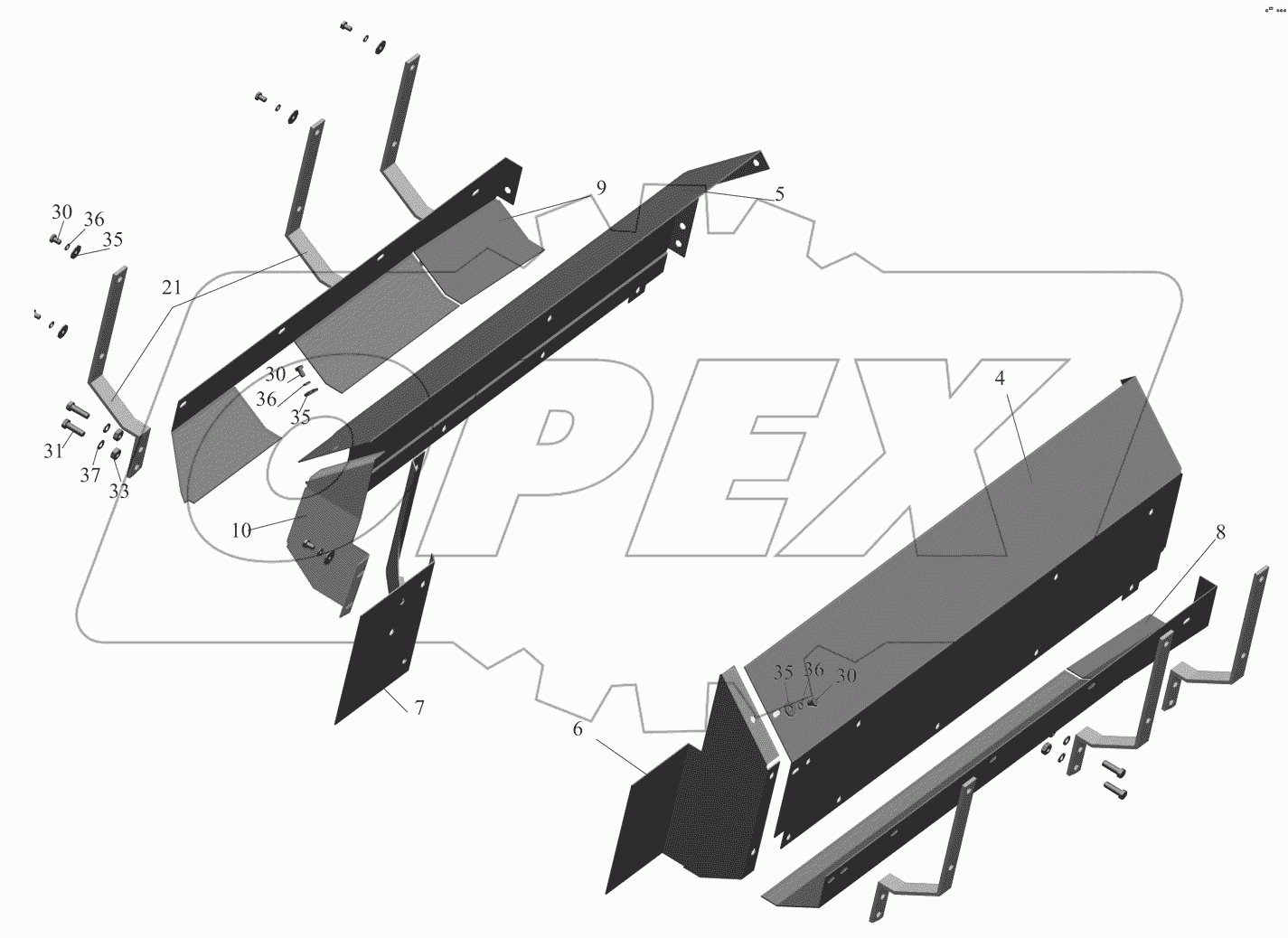 Установка шумоизоляционных экранов 630308-1061003