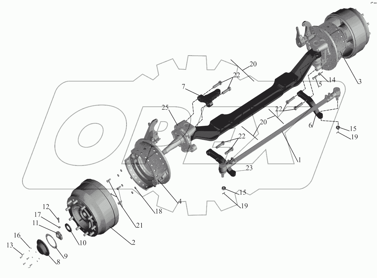 Передняя ось