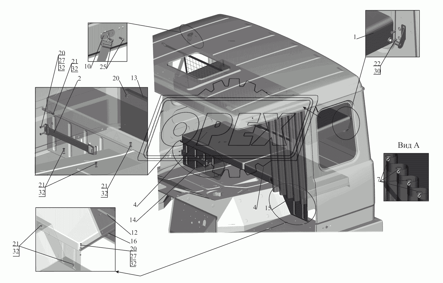 Установка спальных мест 64221-8200010