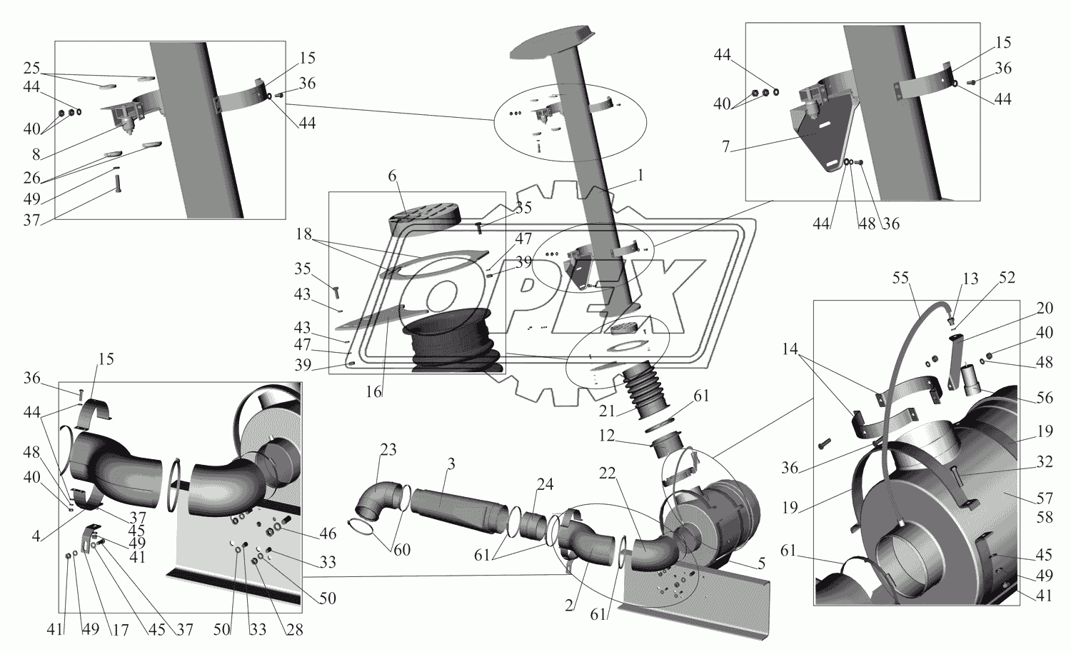 Крепление воздушного фильтра 551669-1109002-020