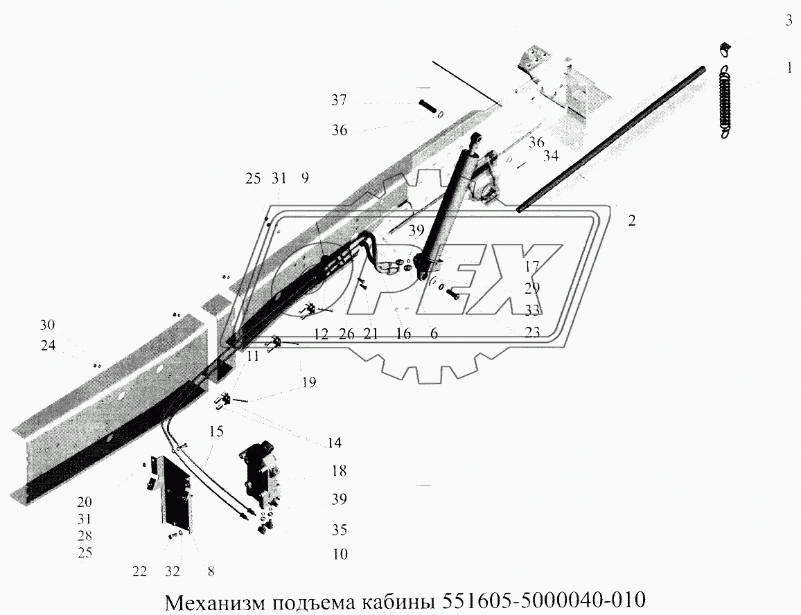 Механизм подъема кабины 551605-5000040-010