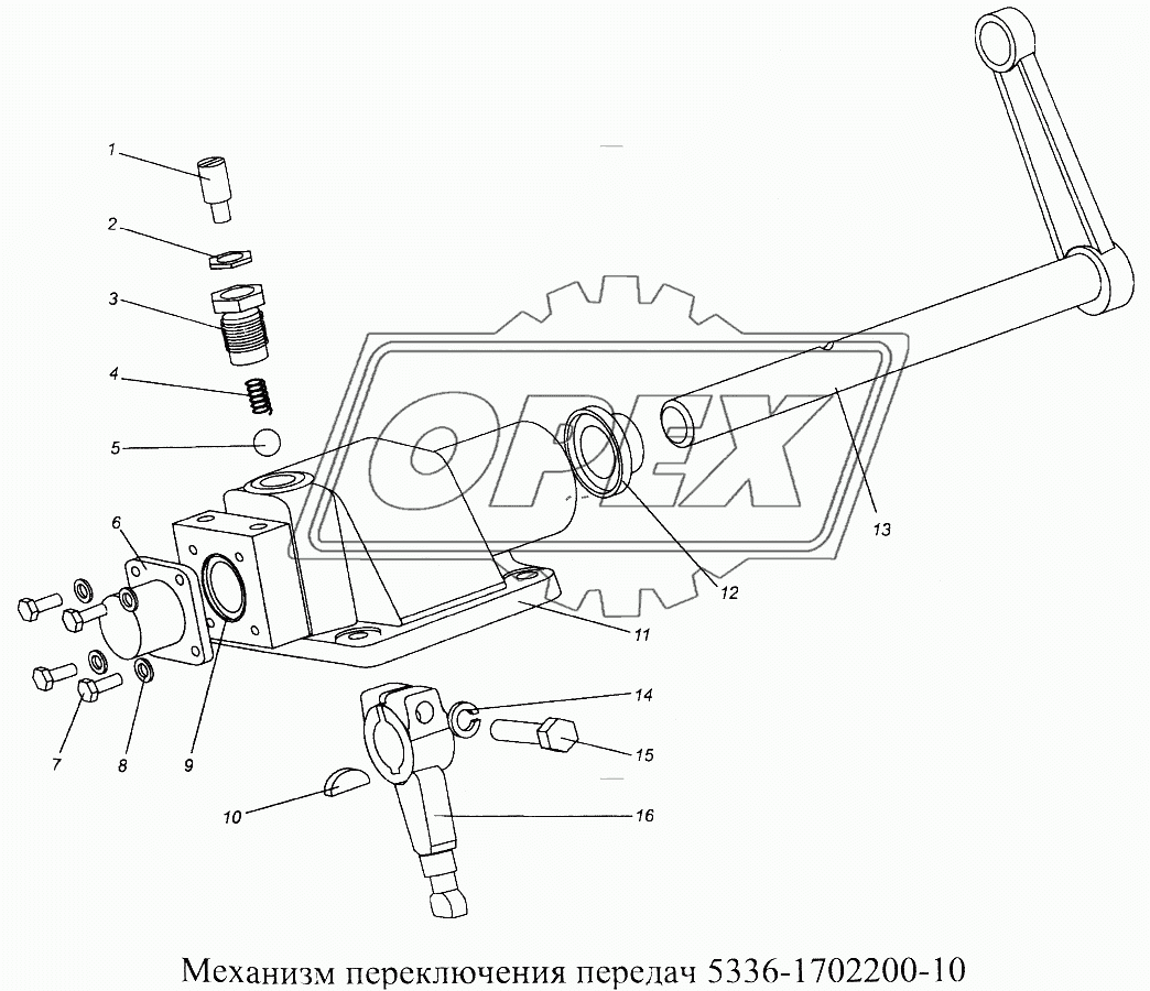 Механизм переключения передач 5336-1702200-10