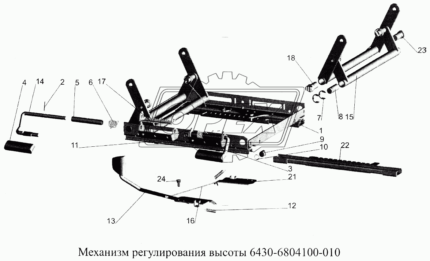 Механизм регулирования высоты 6430-6804100-010