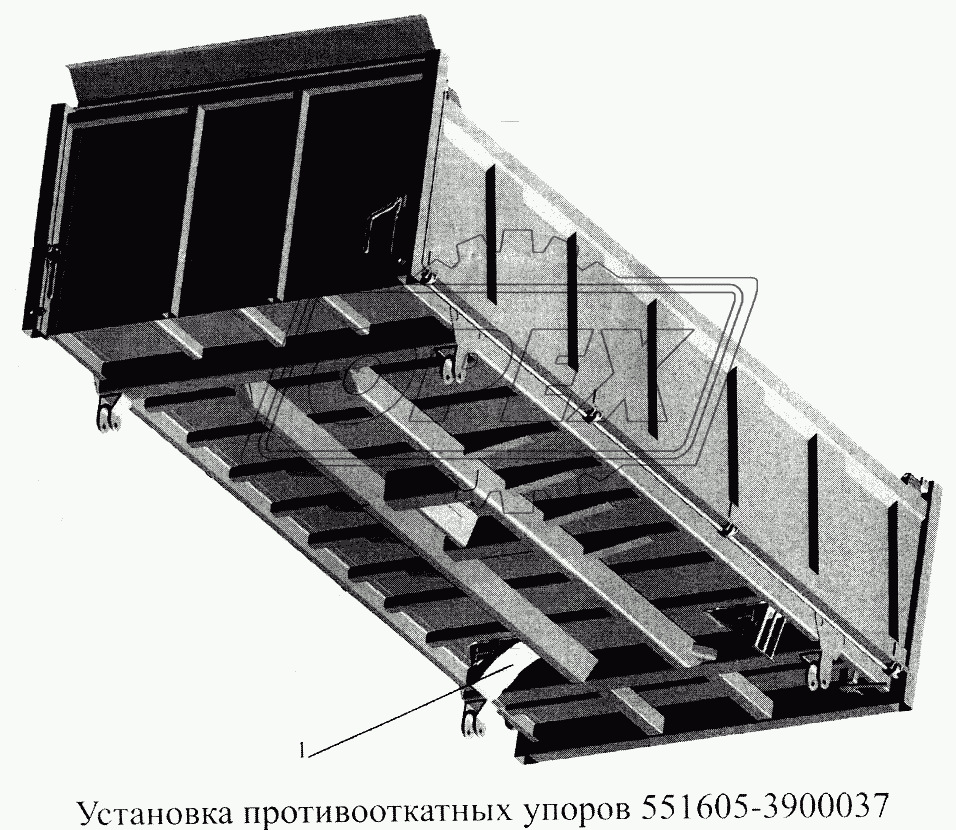 Установка противооткатных упоров 551605-3900037