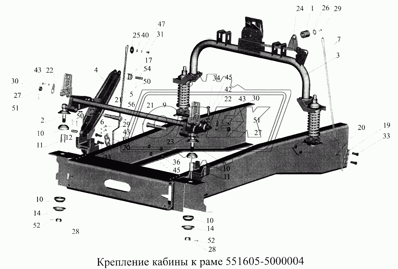 Крепление кабины к раме 551605-5000004