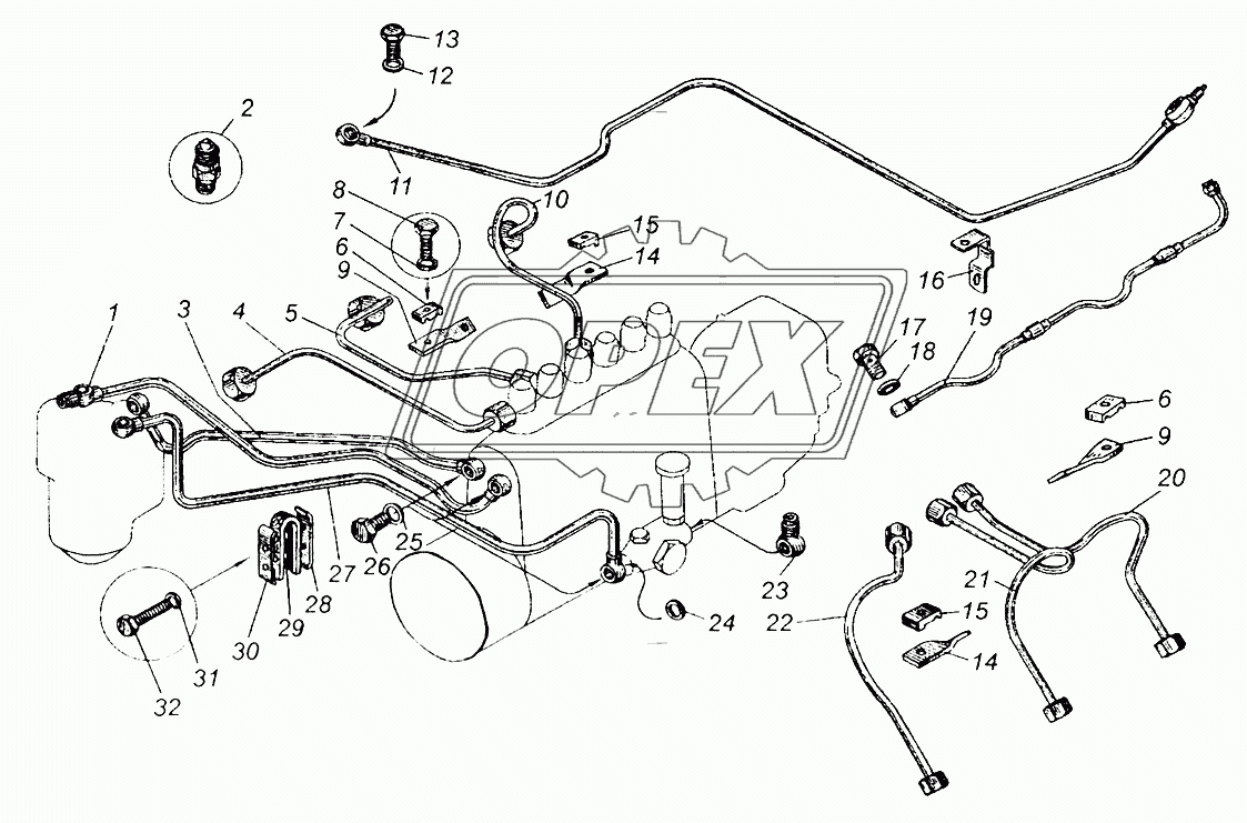 Топливные трубопроводы двигателя ЯМЗ-236