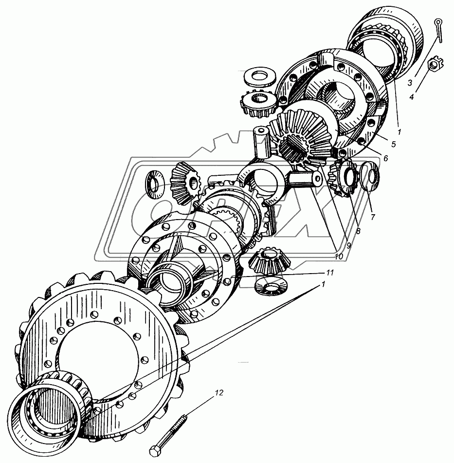 Дифференциал переднего моста МАЗ-509А