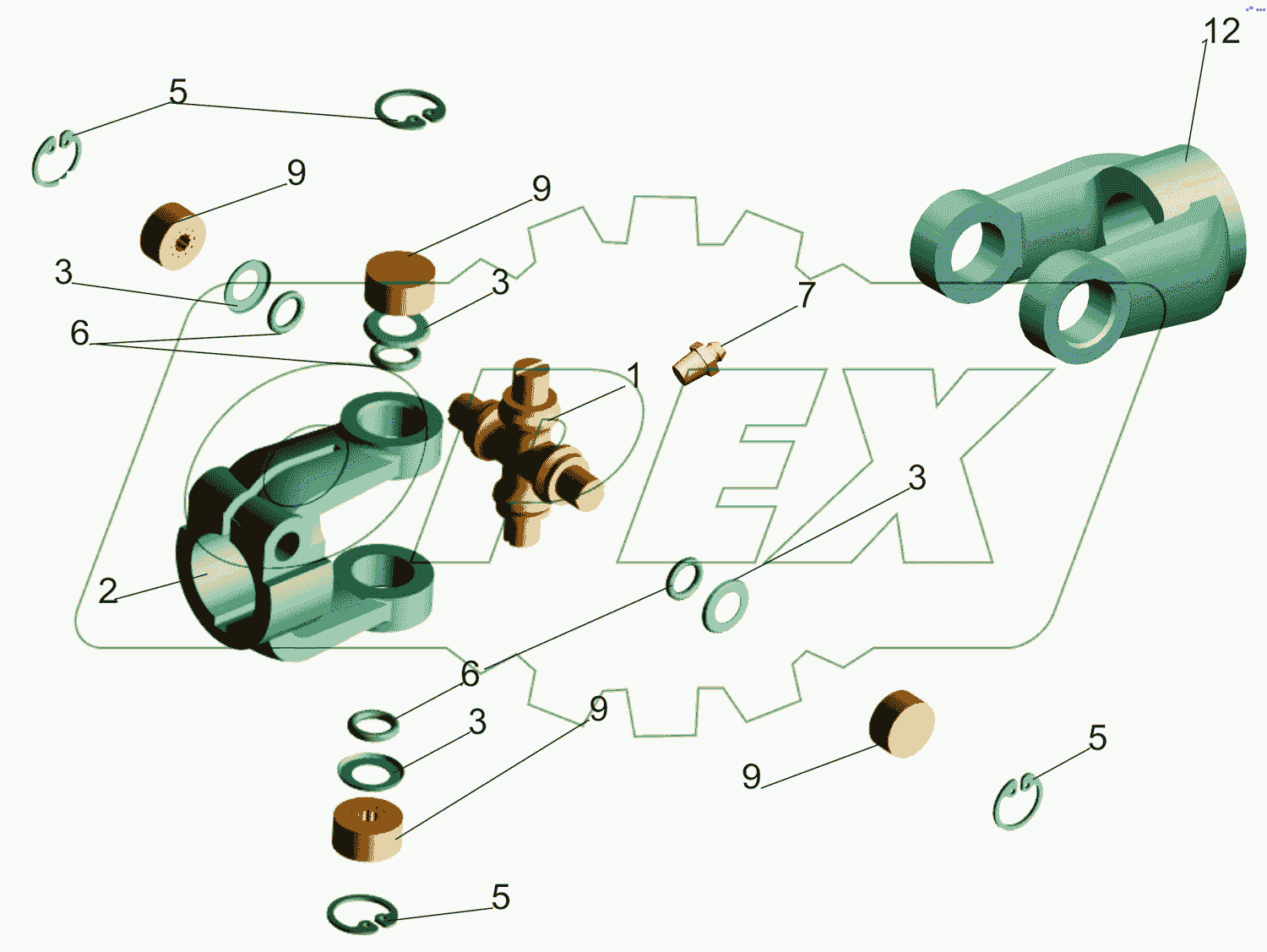 Шарнир карданный 6430-3444052-001