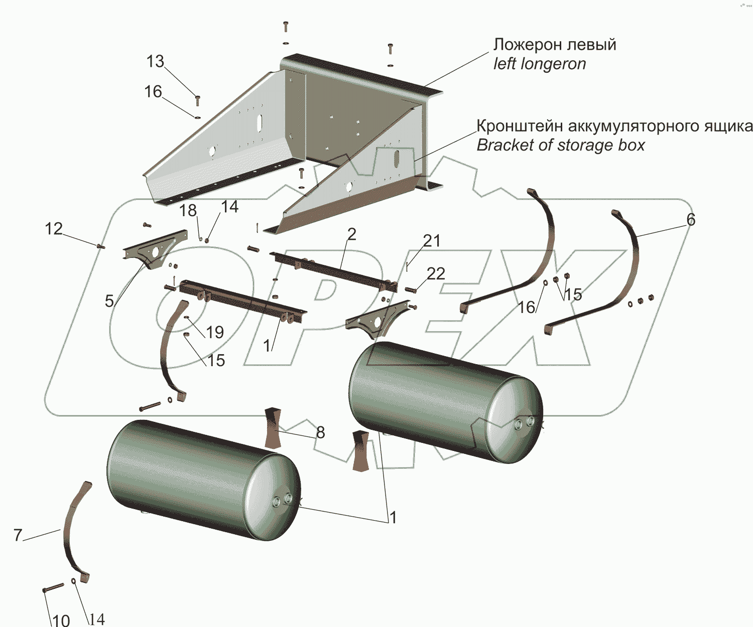 Крепление ресиверов 5550V3-3513004-000