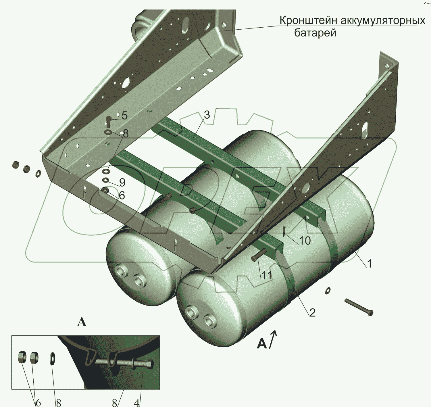 Крепление ресиверов 534003-3513004