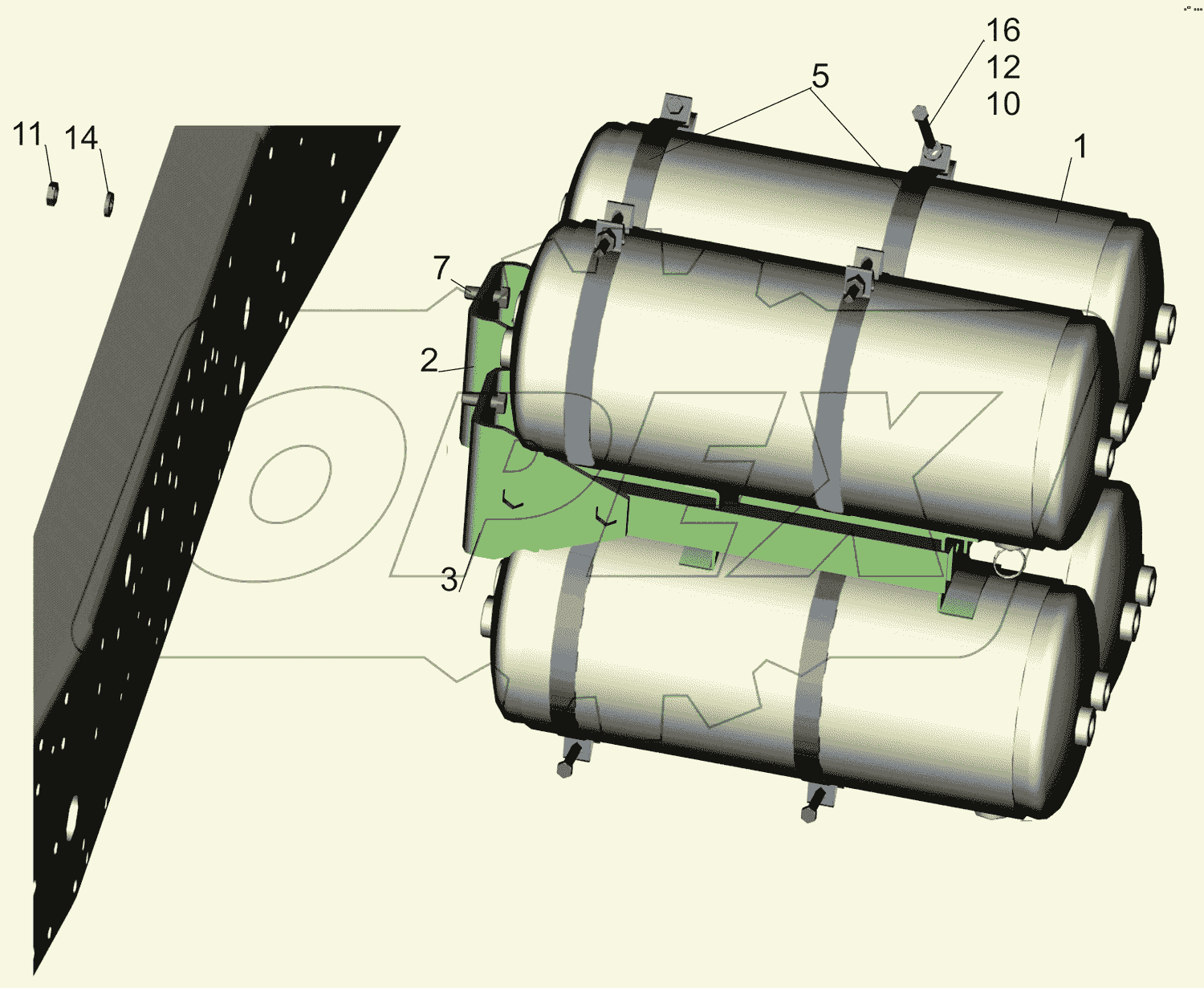 Крепление ресиверов 643020-3513005-010