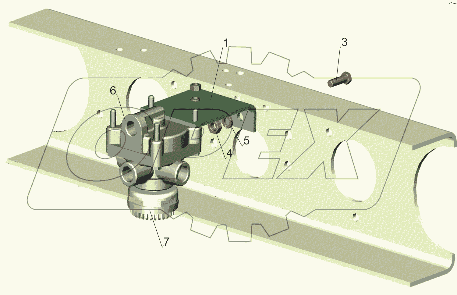 Установка ускорительного клапана 555002-3518004
