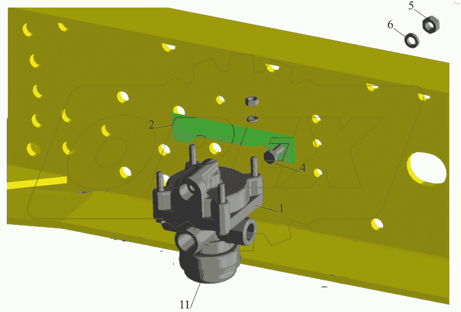 Клапан ускорительный 543240-3518004