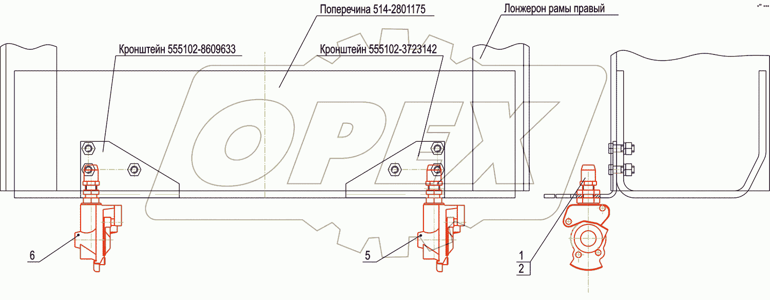 Пневмовывод к прицепу 5550V5-3521004-000