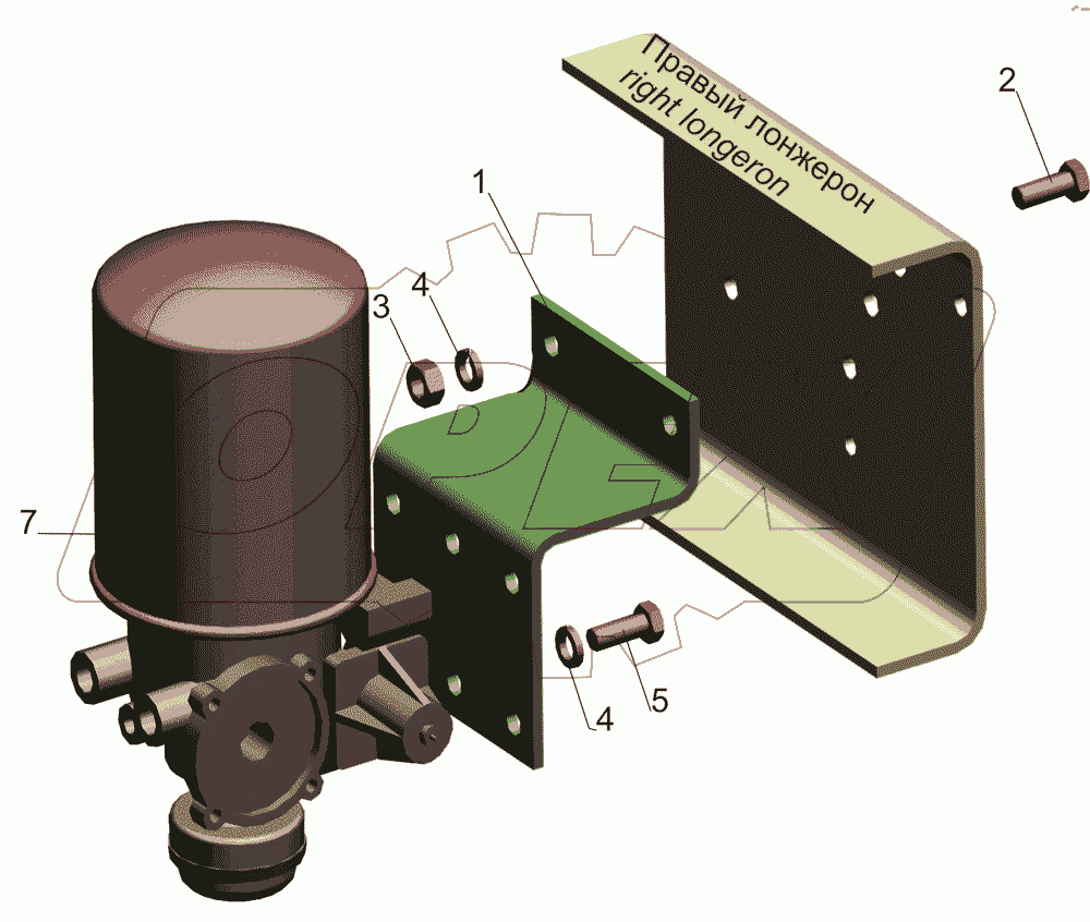 Установка осушителя воздуха 5516-3536004